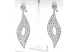 Pendientes plata rodio circonitas