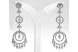 Pendientes plata rodio circonitas