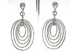 Pendientes plata rodio circonitas