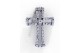 Colgante plata rodiada cruz circonitas